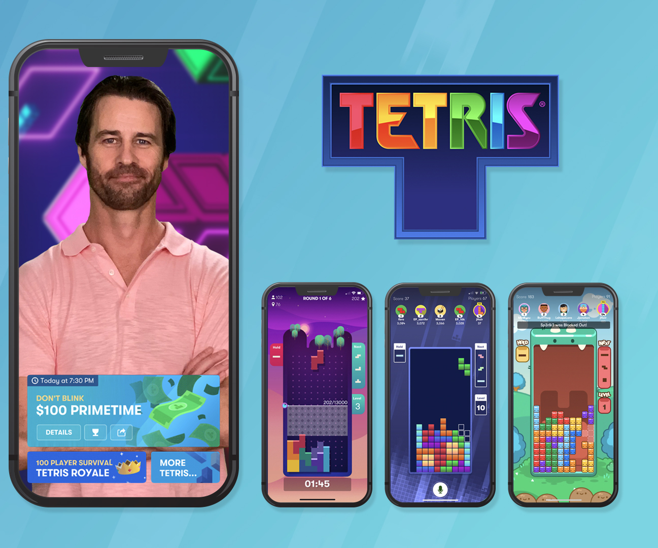 Tetris gets mobile game show with cash prizes, battle royale mode